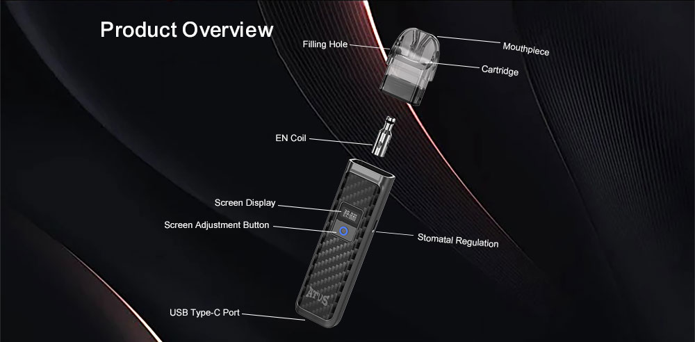 DE019 Vorgefüllter Pod Kit System Vorrichtung ATVS Vape